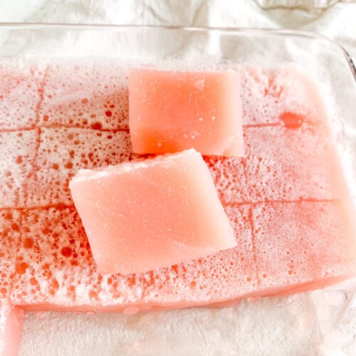 homemade strawberry jello with fresh strawberries