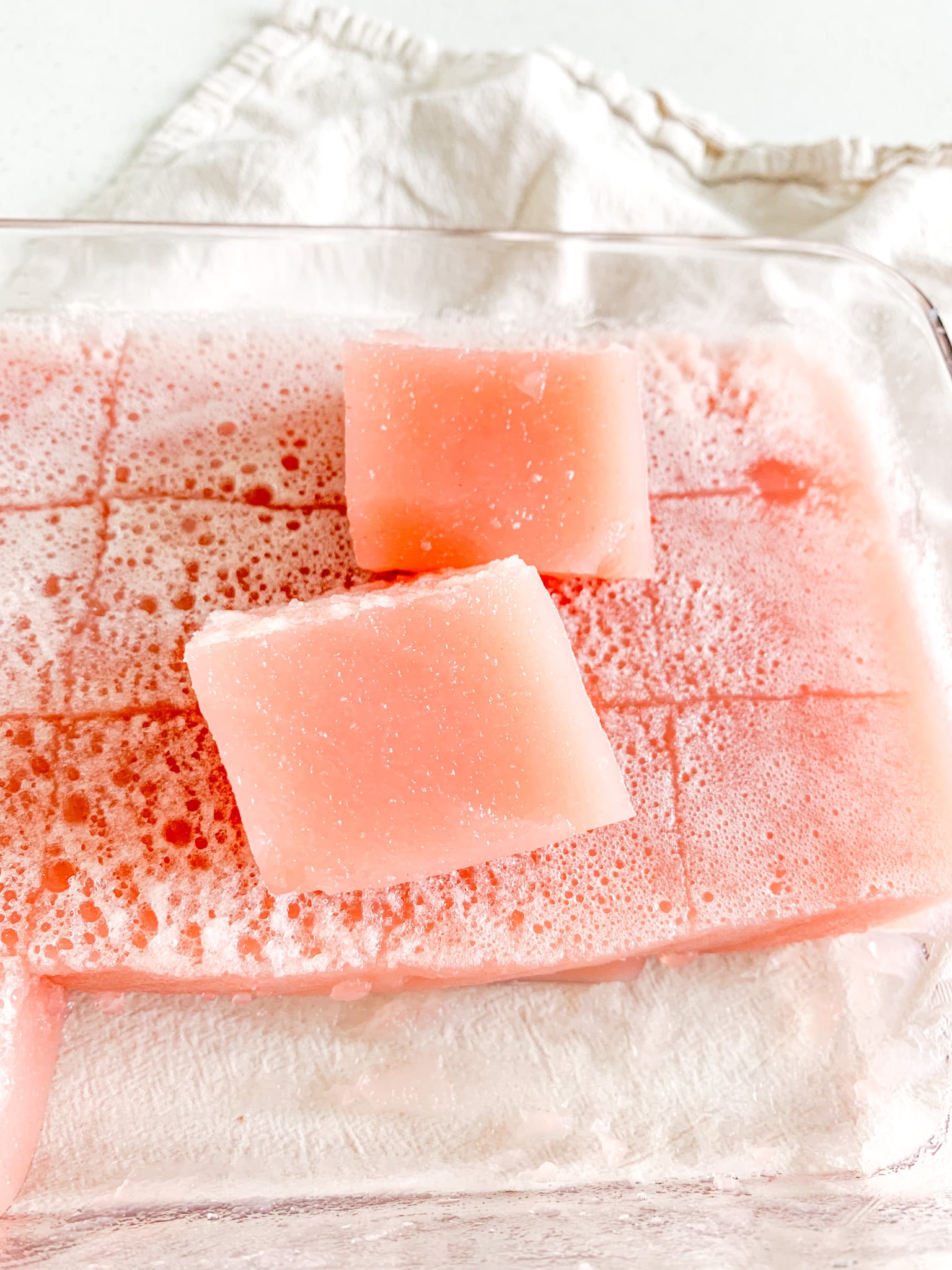 homemade strawberry jello with fresh strawberries