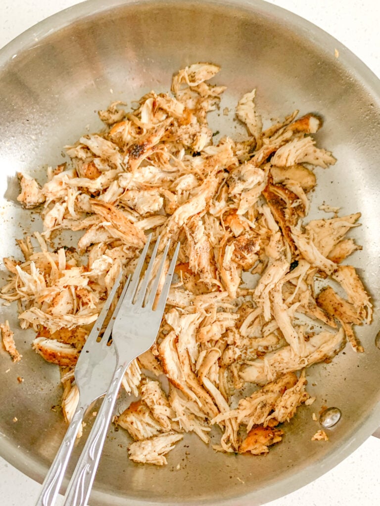 cooked chicken breast shredded