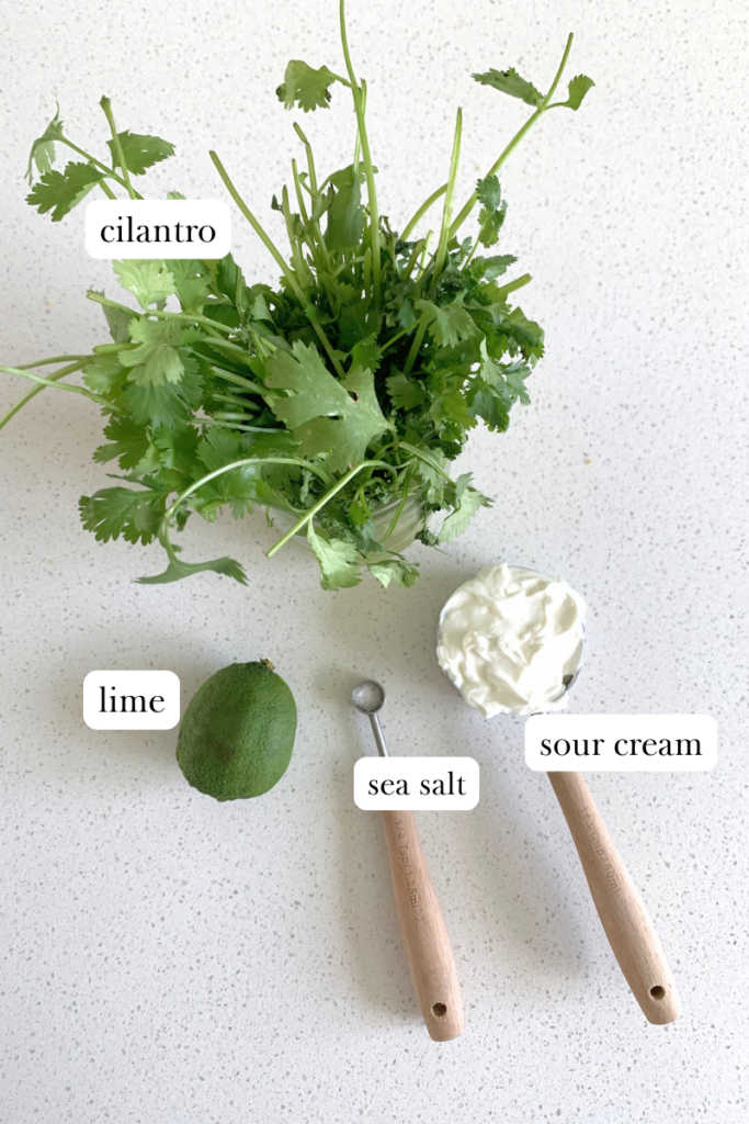 cilantro lime crema labeled ingredients 