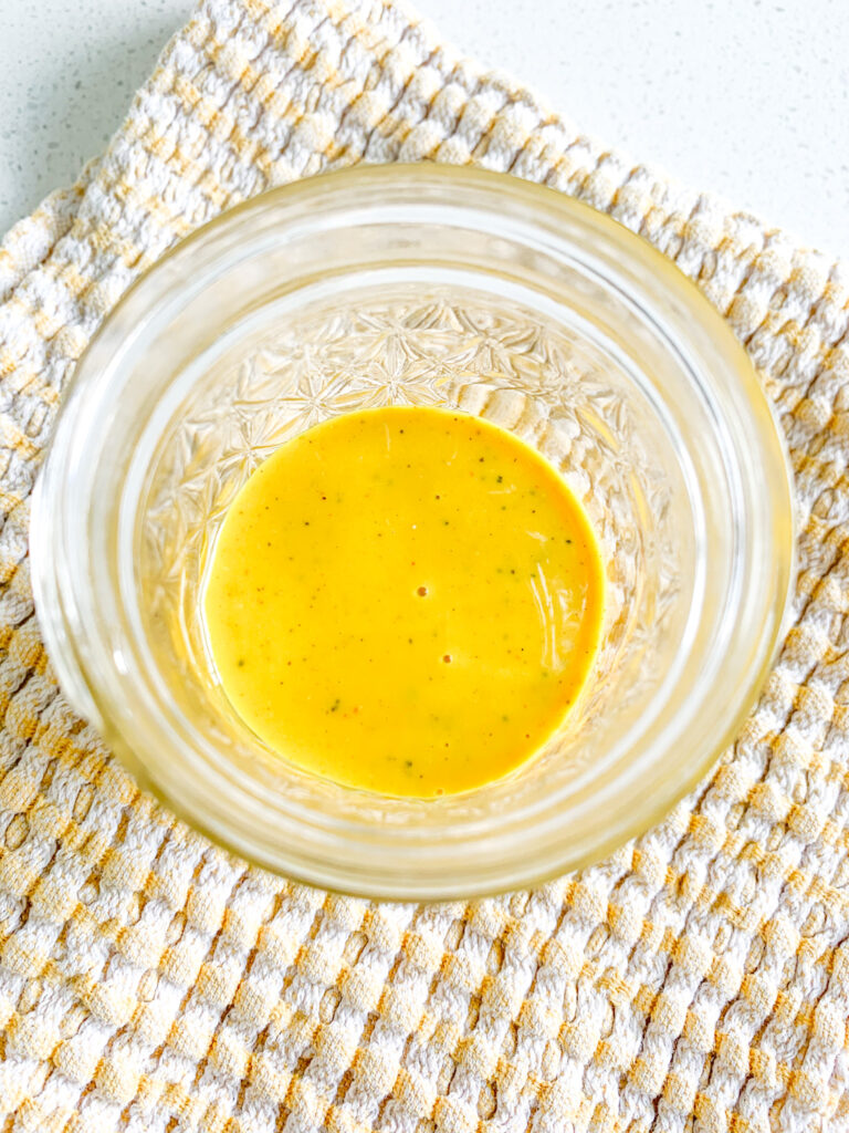 jar of homemade Carolina gold bbq sauce