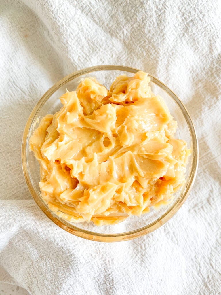 freshly whipped sorghum butter in a bowl