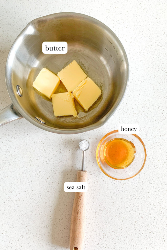 homemade honey butter labeled ingredients
