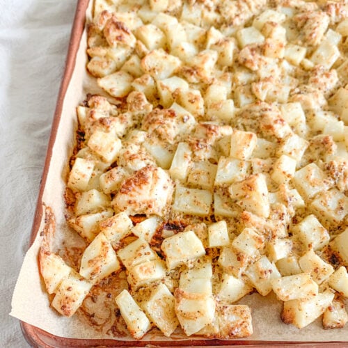 freshly baked zesty sheet pan chicken and potatoes