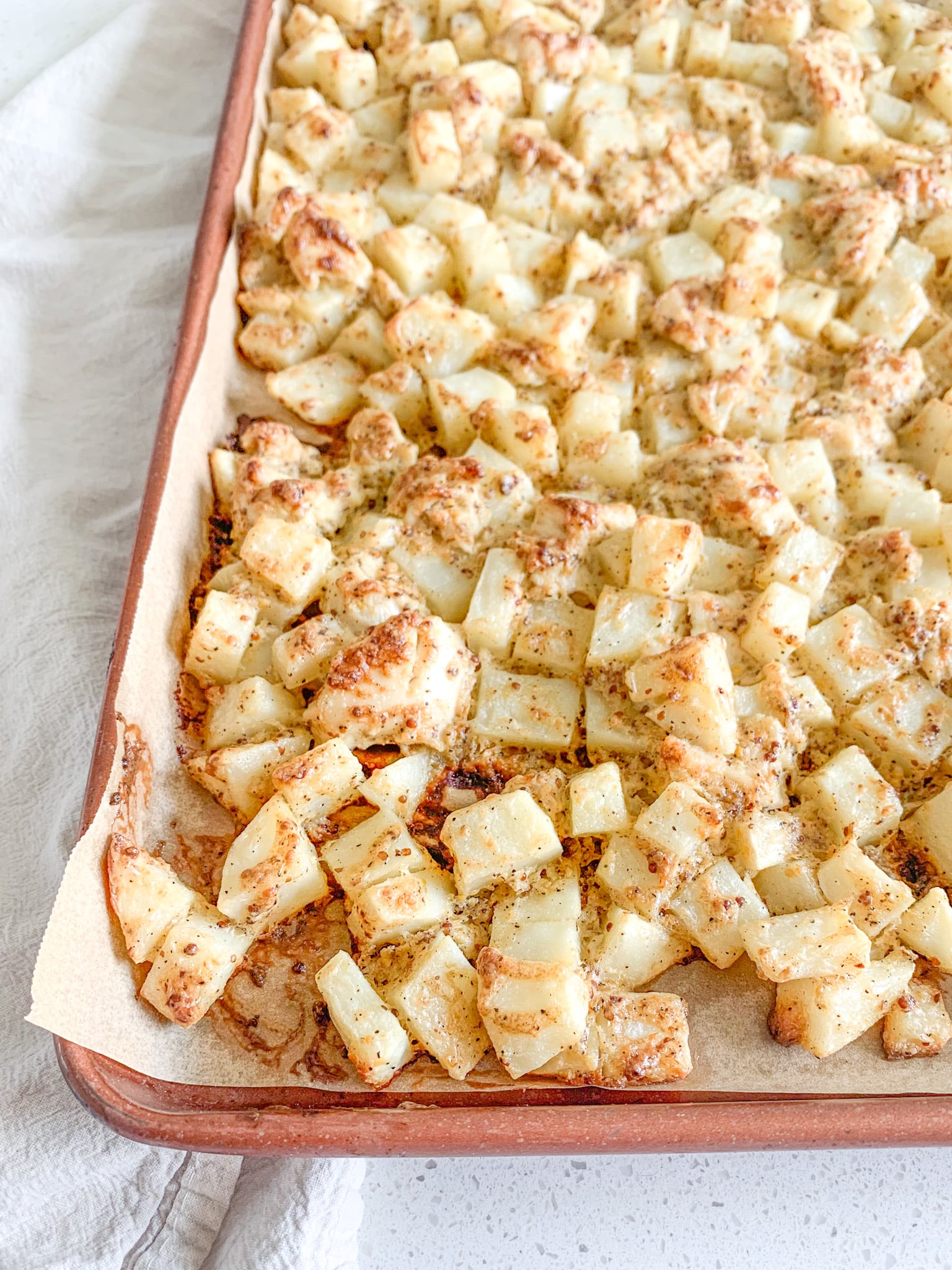 freshly baked zesty sheet pan chicken and potatoes