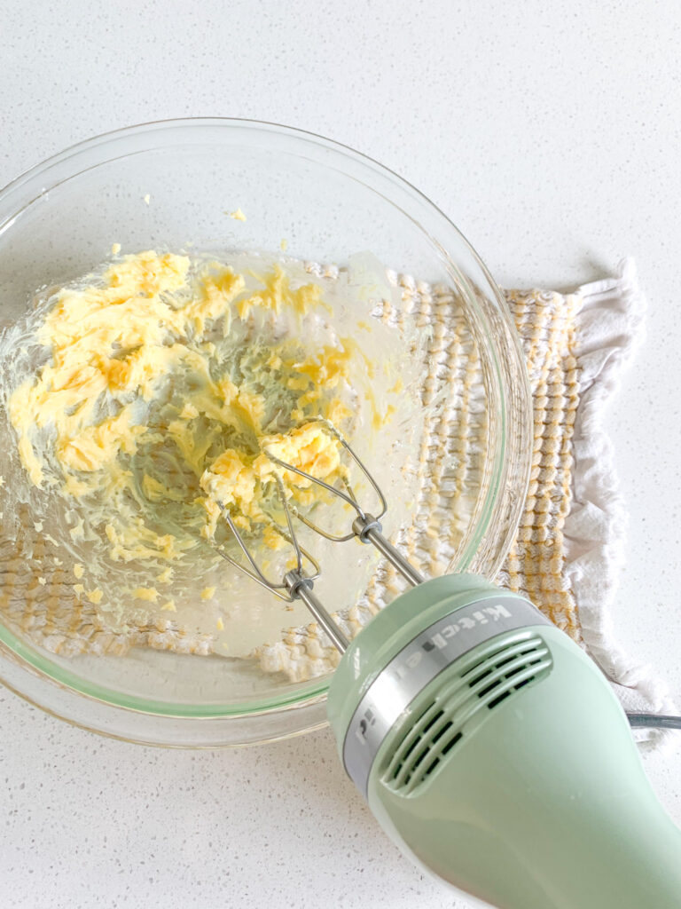 mixing homemade honey butter