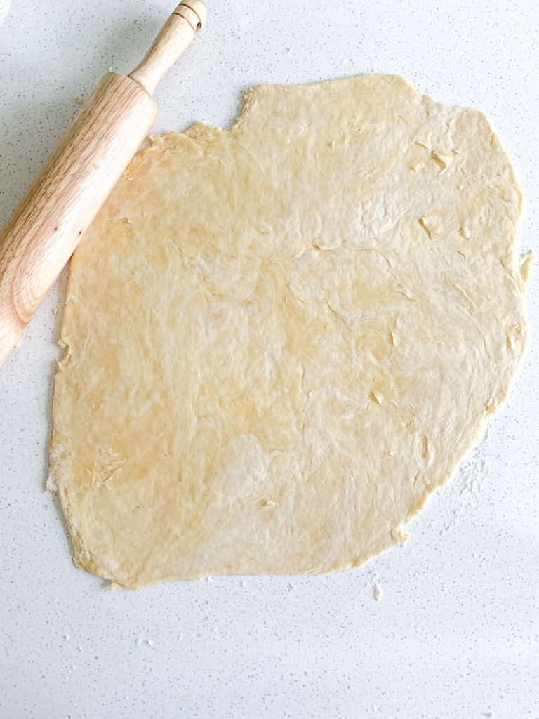 rolled out sourdough pie dough