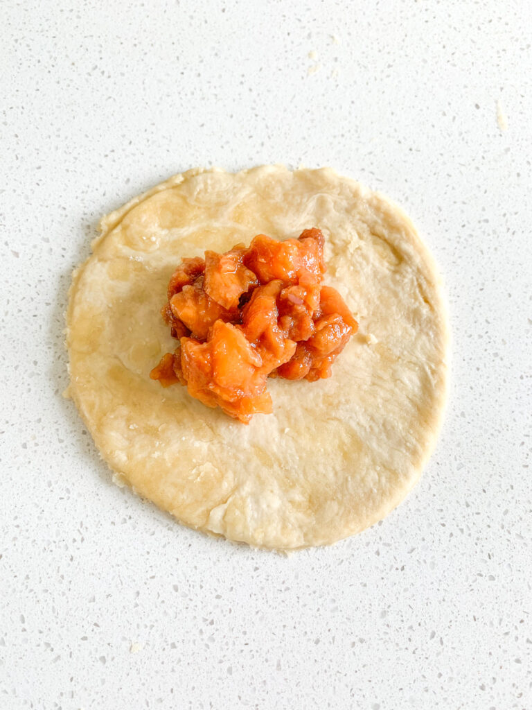 added peach filling to sourdough pie dough