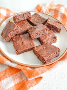 freshly baked and sliced sourdough pumpkin brownies