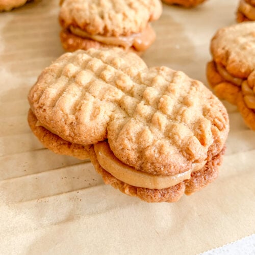 freshly baked and assembled homemade sourdough nutter butters